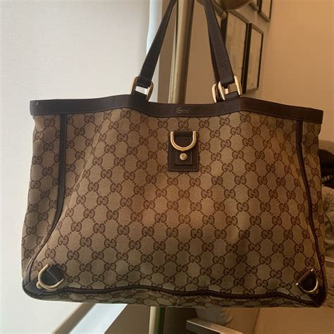 gucci abbey tote black|authentic gucci diaper bag tote.